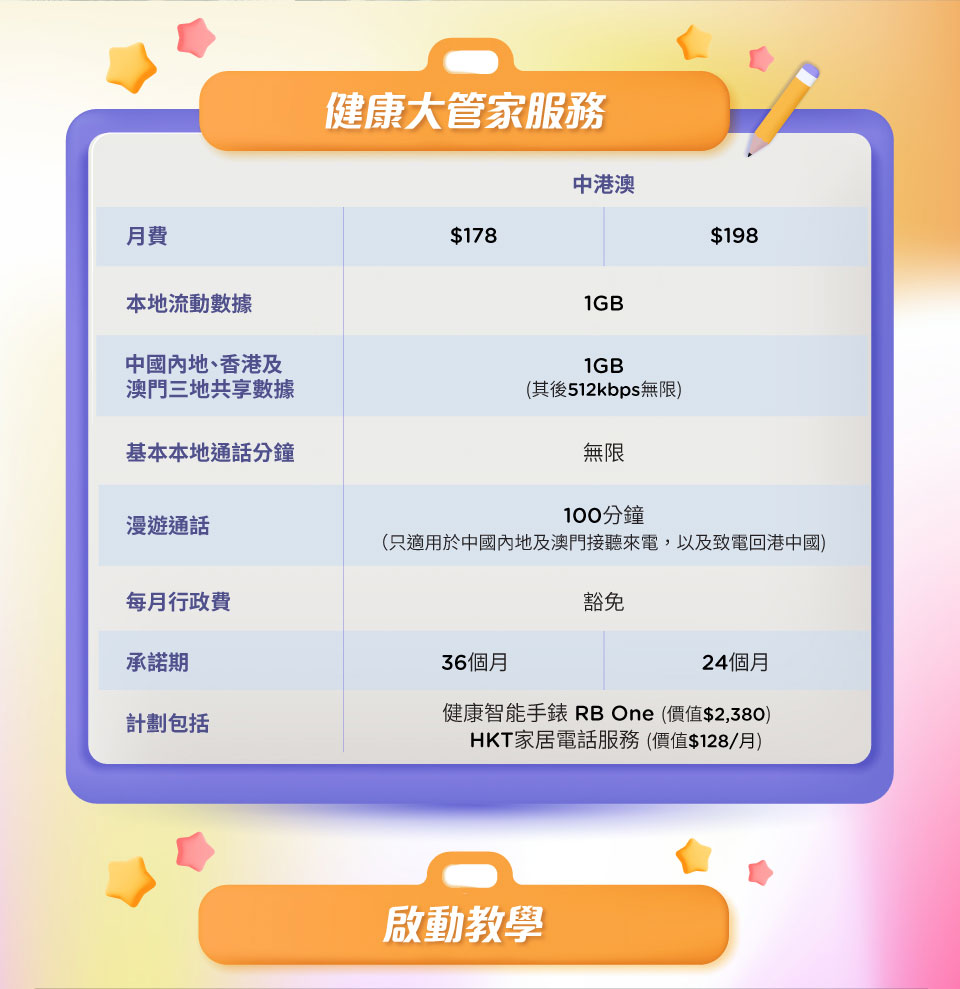csl 健康大管家服務計劃