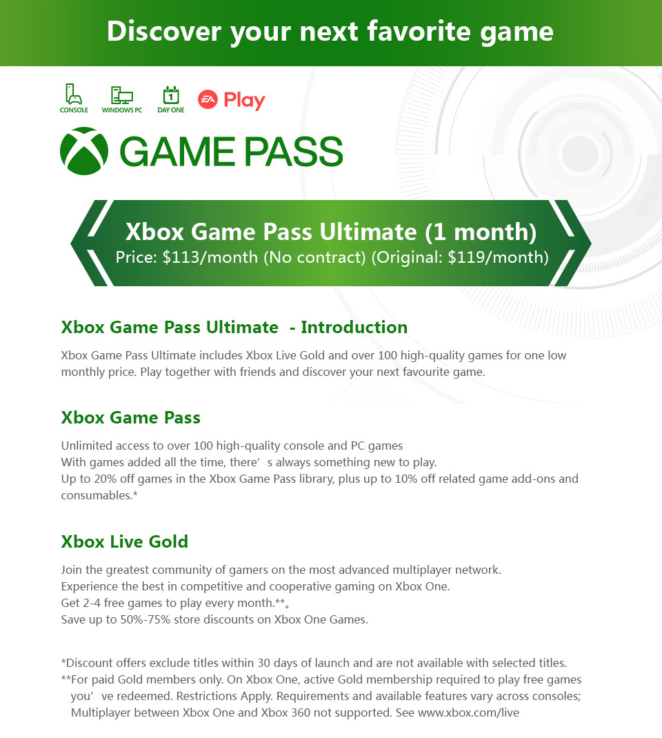 xbox game pass game discount