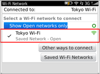 Select an appropriate Wi-Fi connection hotspot in overseas and enter user ID login and password (if necessary)
