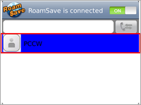 Select a contact number from Contacts in the RoamSave application(RoamSave reads and presents your phone Contacts)