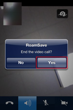 Confirm to convert the connected video call to voice call
