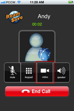 Press the “video call” button while having voice call