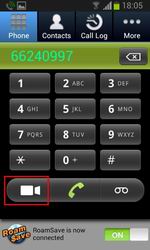 When the button is on (green), enter the phone number.