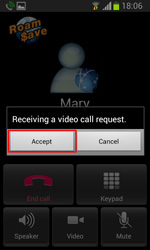 The called party will receive a video call request