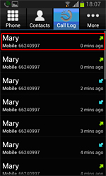 Select a number from your call log in the RoamSave application (RoamSave reads and presents your phone call log).