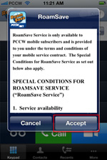 Accept the RoamSave Terms & Conditions 