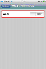 Tick “Wi-Fi” to switch-on then it will change to blue