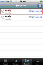 And the mobile number will show in red in the Call Log