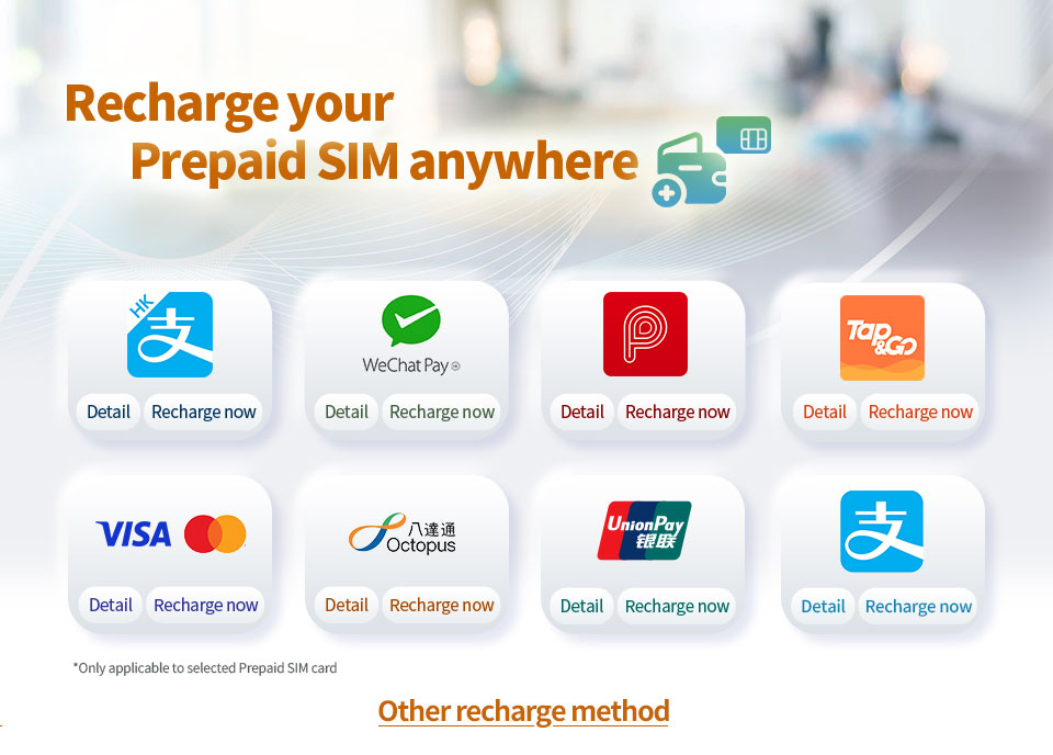 Recharge your csl Prepaid SIM Card online via credit card anytime anywhere Now.