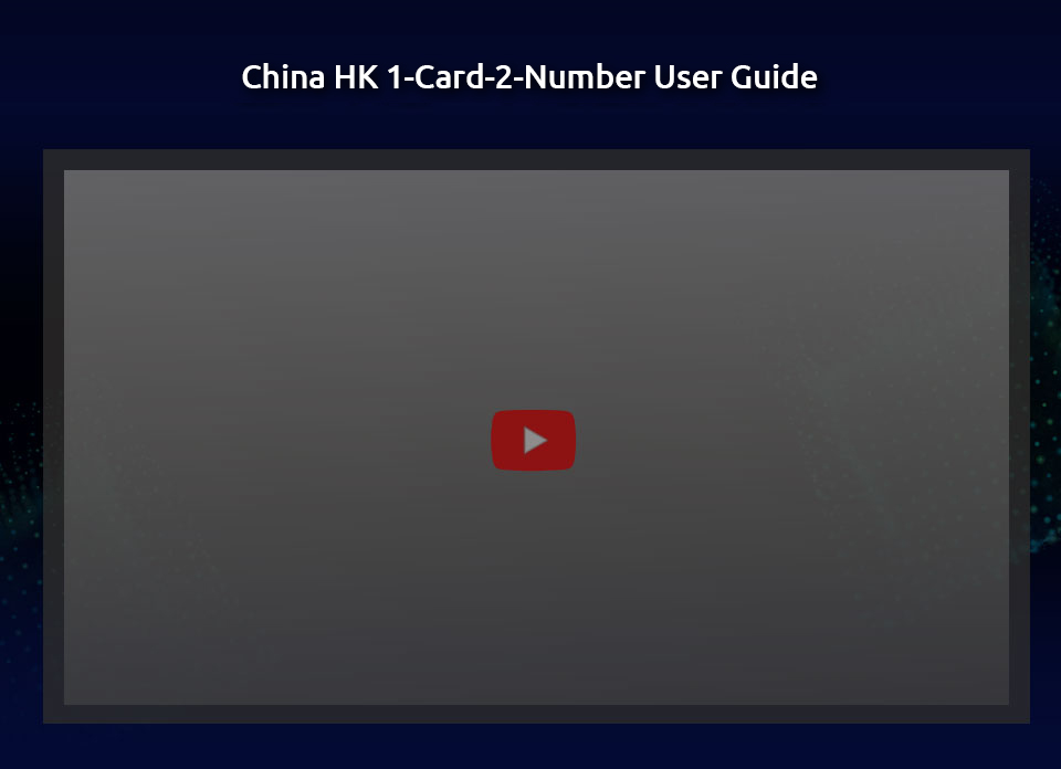 China HK 1-Card-2-Number User Guide 