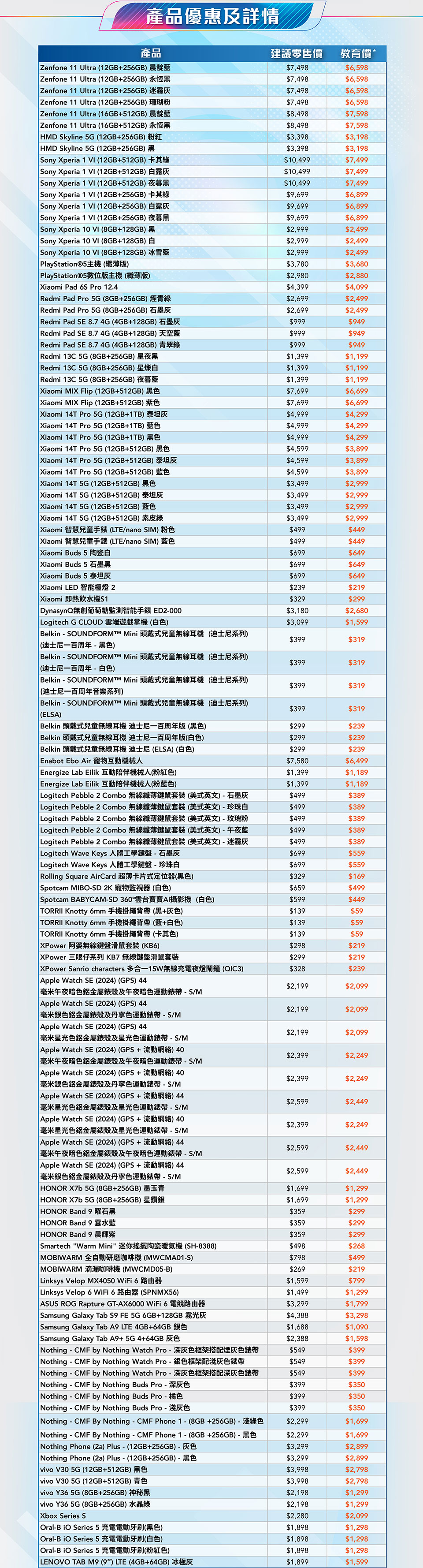 HKT education 特選客戶尊享教育價購買指定點5G手機及AI智能產品低至5折