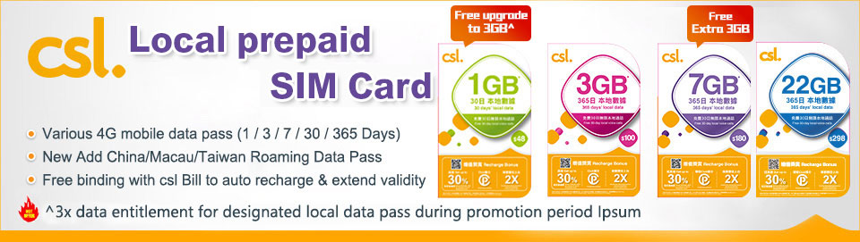 Local Prepaid SIM Card in Hong Kong | csl