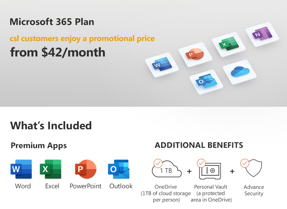 csl customers enjoy a promotional price of Microsoft 365 Plan